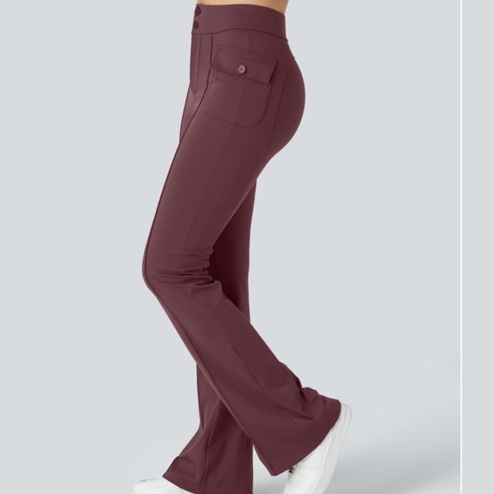 HALARA Maroon Flare Pants